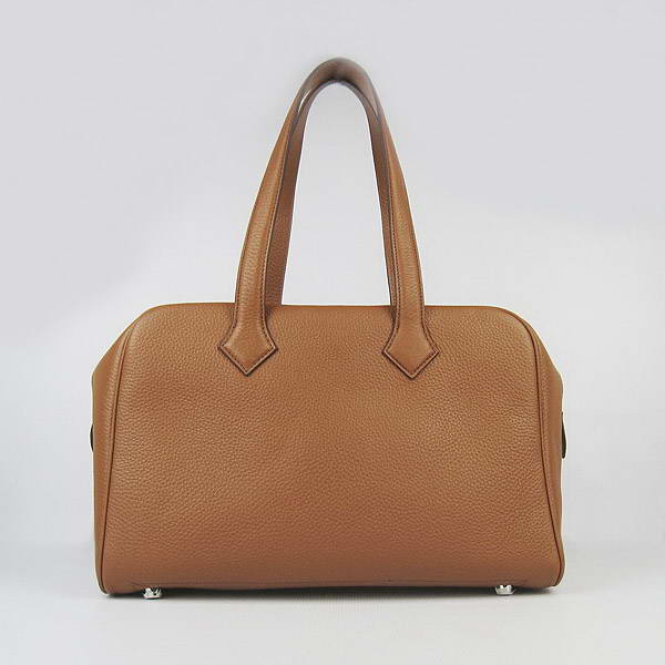 Best Replica Hermes Victoria Cowskin Leather Bags 2010 Coffee H2802 - Click Image to Close